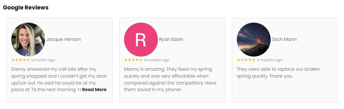 Leawood Garage Door Repair Testimonials